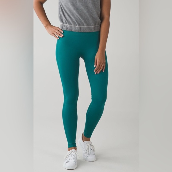 lululemon athletica Pants - Lululemon Zone In Tight- Forage Teal/ Size 12